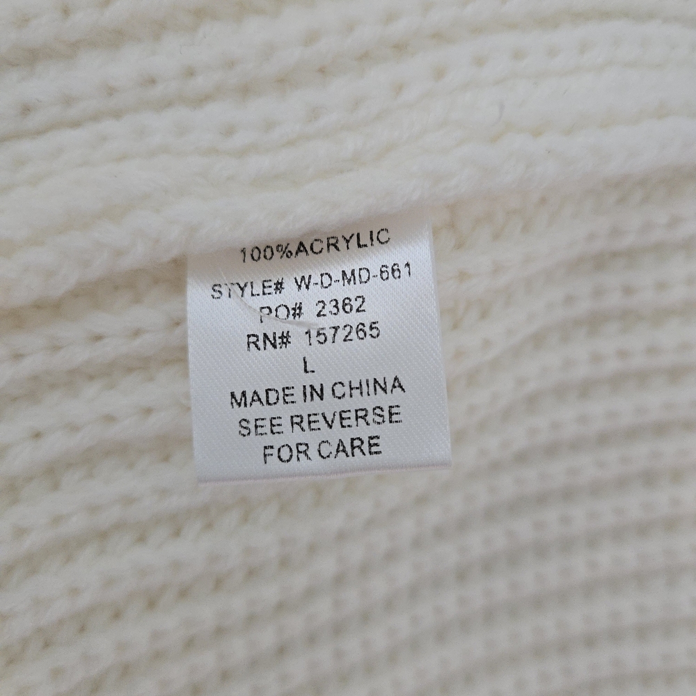 Ivory Long Knit Sweater Dress - Picture 6 of 7